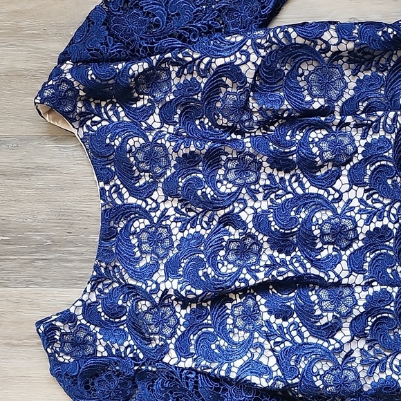 Eliza J Blue Lace Dress - Picture 2 of 15